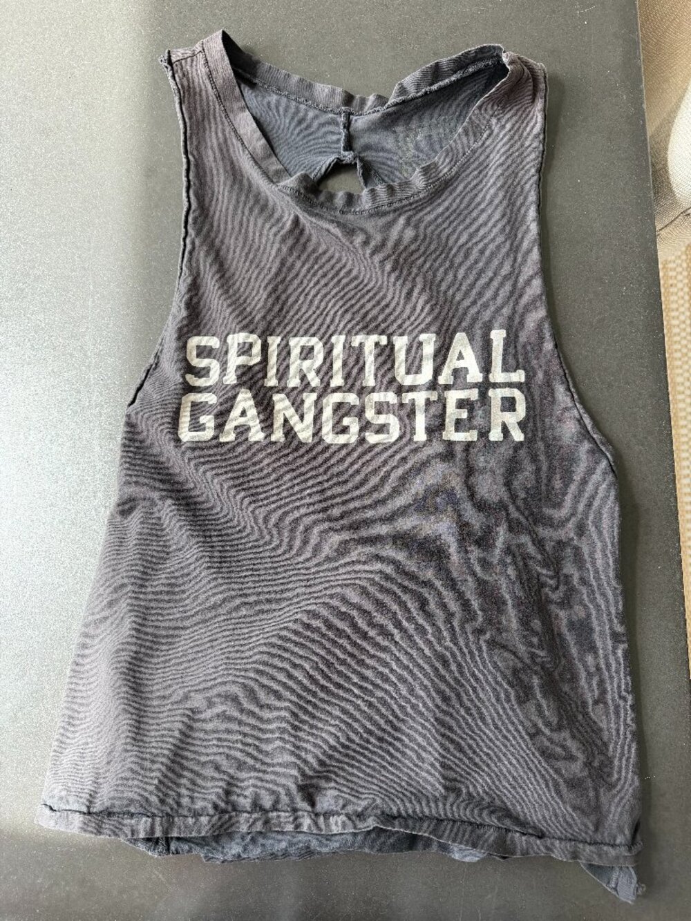 Spiritual Gangster Surplise Back Swing Tank - Large - Vintage Black